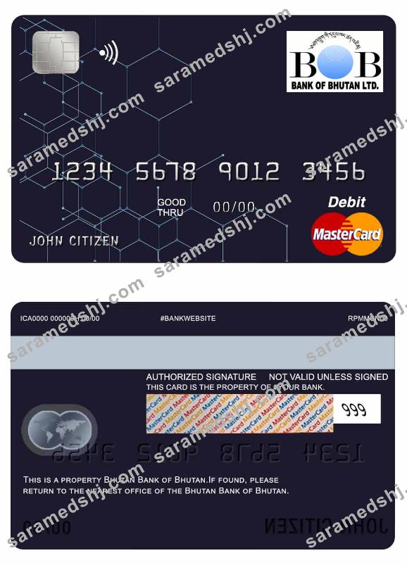 Bhutan Bank of Bhutan mastercard